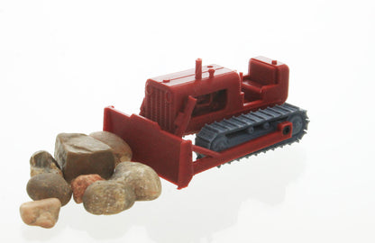 3D To Scale 87-400-R 1/87 Vintage Bulldozer, Dark Red