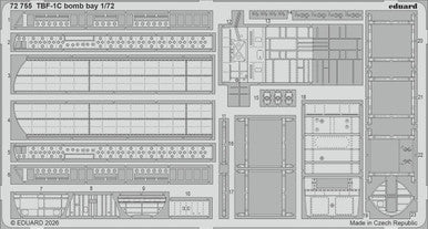 Eduard 72755 1/72 Photo Etch TBF-1C Bomb Bay for HOBBY BOSS