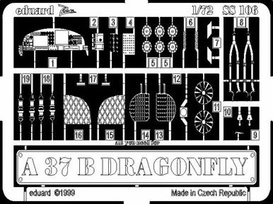Eduard SS106 1/72 A-37B for Academy Photo Etch Detail Set