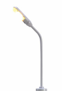 Brawa 83000 N Scale Single Curved-Arm LED Light with Plug and Socket Base