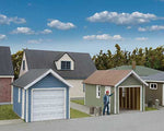 Walthers Cornerstone 3796 HO Single-Car Garage 2-Pack Kit