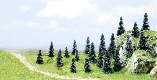 Busch 6498 HO/TT Scale Pine Tree Assortment, pkg(20)