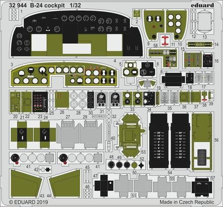 Eduard 32944 1/32 Aircraft- B24 Cockpit for HBO (Painted)