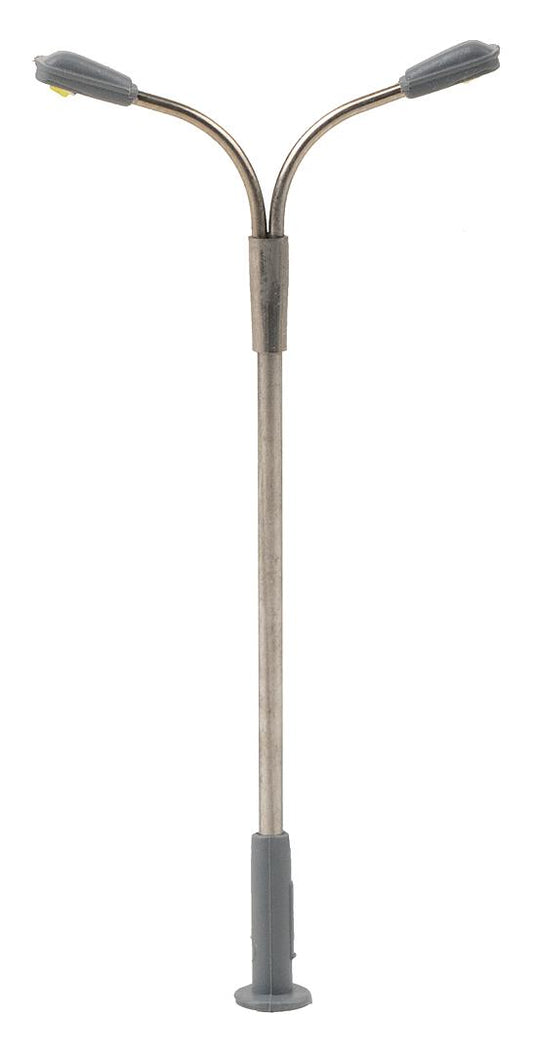 Faller 272221 N Scale LED Two-Arm Streetlight, Cold White