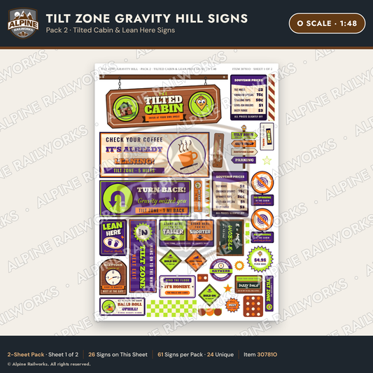 Alpine Railworks 30781O O Scale Roadside Signs - Mystery Spot