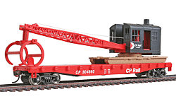 Walthers Trainline 931-1781 HO Flatcar with Logging Crane - CP