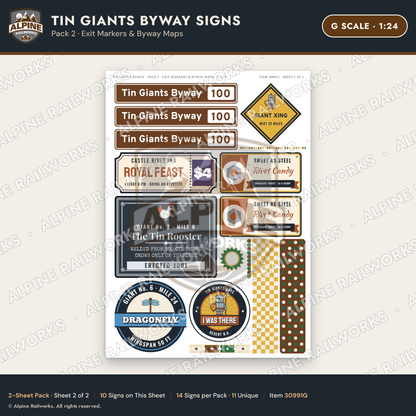 Alpine Railworks 30991G G Scale Roadside Signs - Scrap Metal Giants