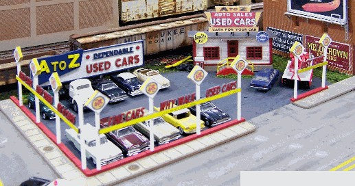 Blair Line 197 HO A-to-Z Used Cars Lot Kit