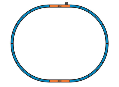 Piko 57081 HO Scale Roadbed Christmas Starter Set, 120V