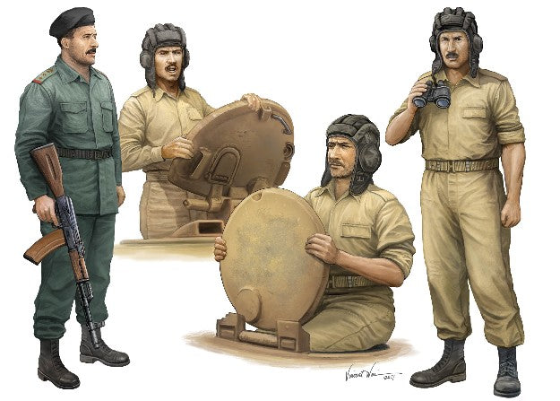Trumpeter Scale Models 439 1/35 Iraqi Tank Crew Figure Set (4)