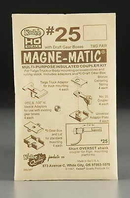 Kadee 25 HO Scale #25 Plastic-Shank Coupler - Kit - Magne-Matic(R) -- Short 1/4"