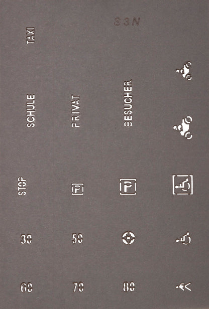 Noch 34240 N Scale Street Marking Stencils, 5 Stencils
