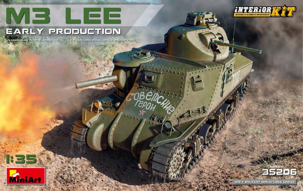 Miniart Models 35206 1/35 WWII M3 Lee Early Production Tank w/Full Interior