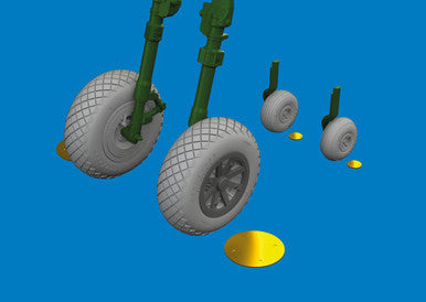 Eduard 6481057 1/48 P-40E Wheels Diamond Tread Brassin for EDUARD Kit