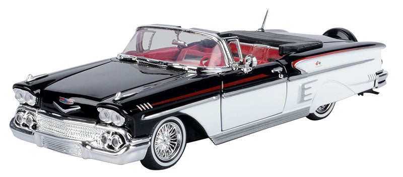 Motormax 79025BKWT 1/24 Scale 1958 Chevrolet Impala Convertible