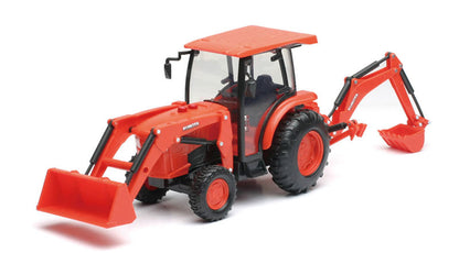 New Ray SS-33123A 1/18 Kubota Farm Tractor Backhoe Loader
