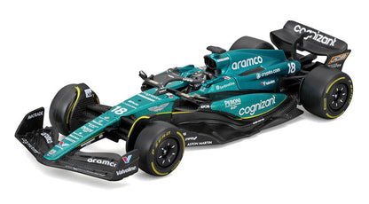 Bburago 38091-NO18 1/43 2023 Aston Martin Racing #18 Diecast F1 Model