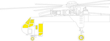 Eduard JX308 1/35 Mask CH-54A Tarhe TFace Canopy Mask Set for ICM