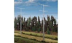 Walthers Cornerstone 933-3343 HO High Voltage Transmission Towers Kit