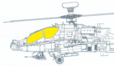 Eduard JX312 1/35 Mask AH-64E TFace Canopy Mask Set for Takom