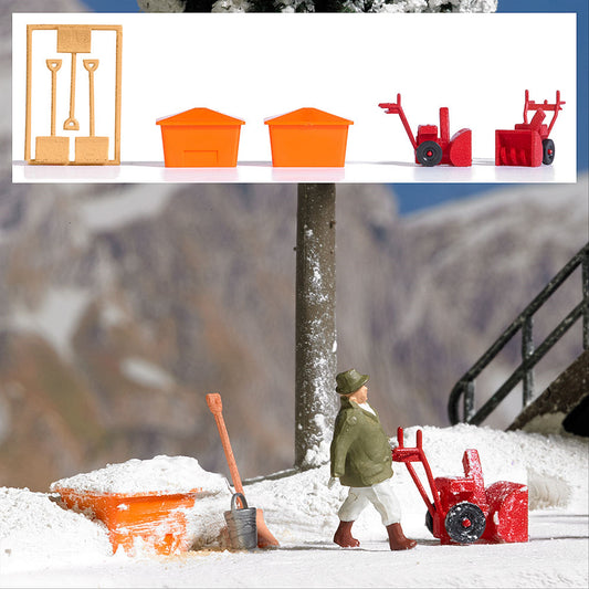 Busch 8058 N Scale Winter Snow Equipment Set
