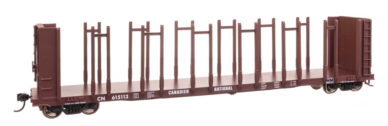 Walthers Mainline 50801 HO Scale 63' Pulpwood Flatcar - Ready to Run -- Canadian