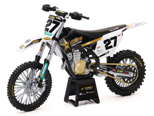 New Ray 58403 1/12 2022 Husqvarna FC450 Dirt Bike, #27 Stewart