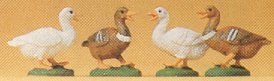 Preiser 47077 1/25 Scale Wild Animal Figures, 1/24 - 1/25 Scale Ducks