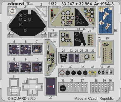 Eduard 32964 1/32 Ar 196A-3 Photo Etched Set for REVELL