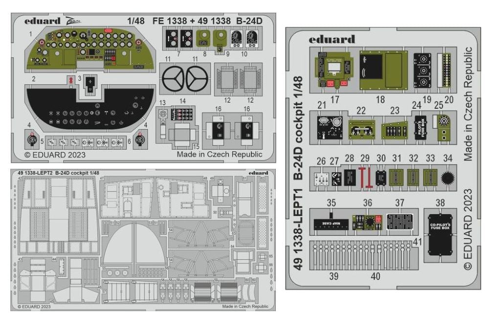 Eduard 491338 1/48 Aircraft- B24D Cockpit for RVL (Painted)