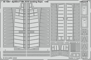 Eduard 481087 1/48 Spitfire F Mk.XVIII Landing Flaps for Airfix