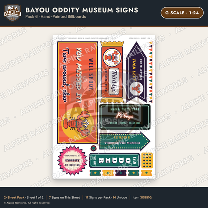 Alpine Railworks 30851G G Scale Roadside Signs - Oddity Museum