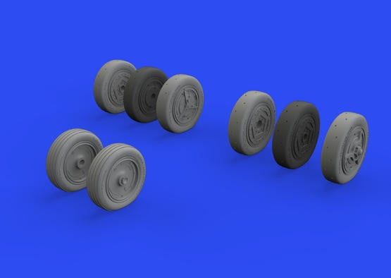 Eduard 648740 1/48 Aircraft- SR71A Wheels for RVL (Mask & Resin)