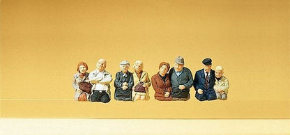 Preiser 10387 HO Scale Passengers Seated Couples pkg(8)