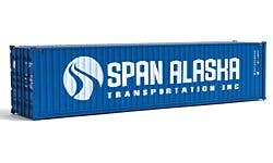 Walthers SceneMaster 949-8273 HO 40' Hi-Cube Container - Span Alaska