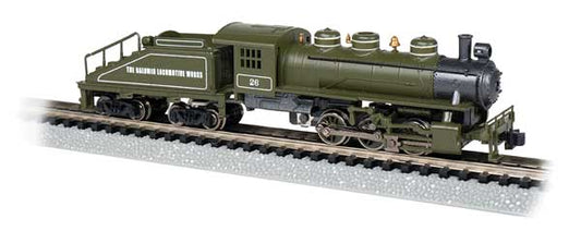 Bachmann 50554 N Scale USRA 0-6-0 Switcher with Slope-Back Tender - Standard DC -- Baldwin Locomotive Works 26 (olive, graphite)