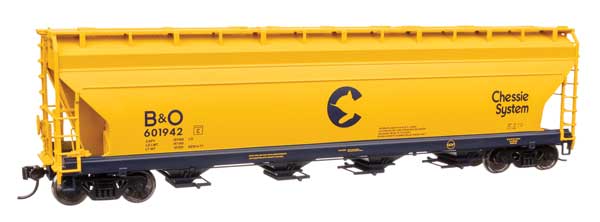 Walthers Mainline 49204 HO Scale ACF 5250 4-Bay Centerflow Covered Hopper - Read
