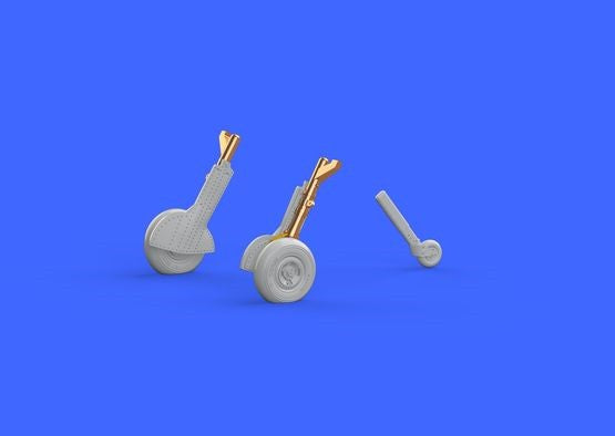 Eduard 672137 1/72 Aircraft- Spitfire Mk IX Legs w/4-Spoke Wheels Smooth Tires f