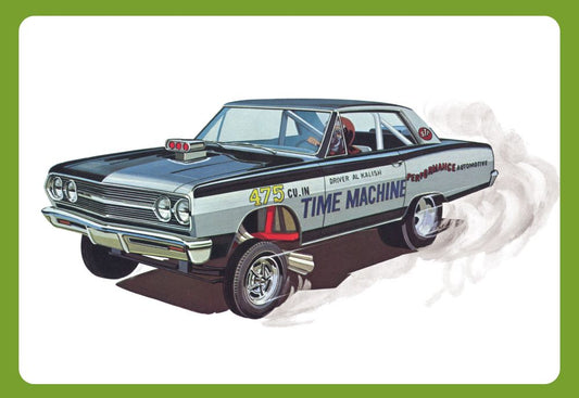 AMT Models 1302 1/25 1965 Chevy Chevelle AWB Time Machine Funny Drag Car