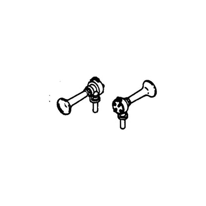 details west 173 ho scale air horns flat type single chime pkg2