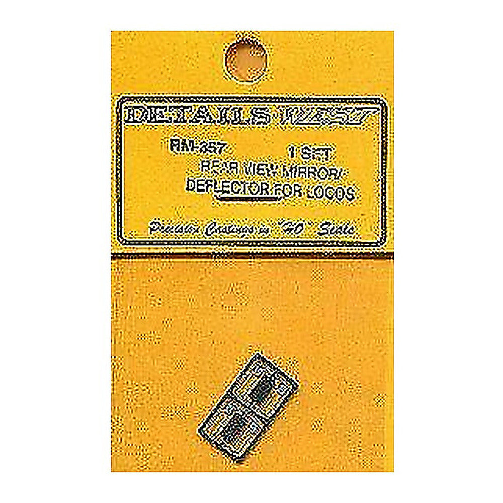 details west 353 ho scale rear view mirrors for locomotives 3 styles