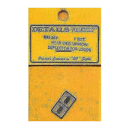 details west 353 ho scale rear view mirrors for locomotives 3 styles