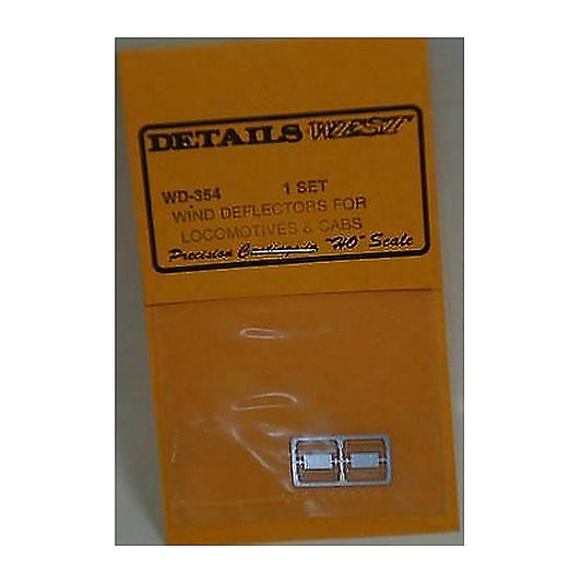 details west 354 ho scale wind deflectors for locomotives caboose