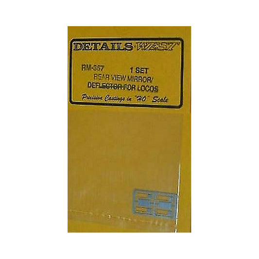 details west 357 ho scale locomotive rear view mirror deflector set