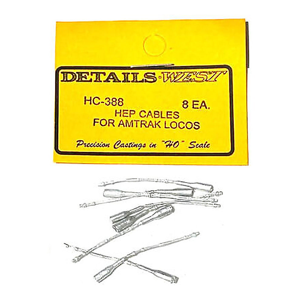 details west 388 ho scale hep cables for amtrak locomotives pkg8