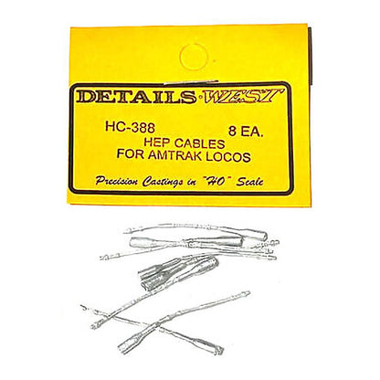 details west 388 ho scale hep cables for amtrak locomotives pkg8