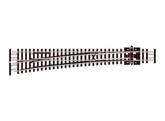 Peco SL-E389F N Scale Code 55 #8 Turnout, Long 36" Radius