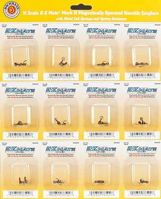 Bachmann 78502 N Scale E-Z Mate Mark II Magnetic Knuckle Couplers -- Medium Shank 12 Pairs