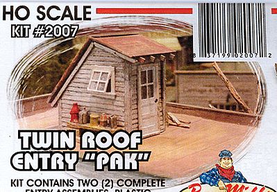 Bar Mills 2007 HO Scale Roof Entry -- Kit - pkg(2)