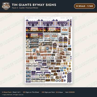 Alpine Railworks 30993N N Scale Roadside Signs - Scrap Metal Giants